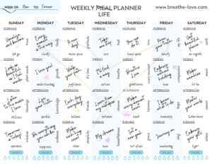 Weekly Life Planner - With messages